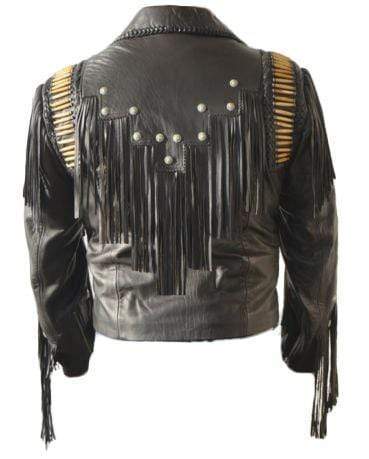 Men’s Bluish Black Western Cowboy Leather Jacket | Full Grain Apparel