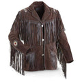 Men’s Bluish Brown Suede Western Cowboy Leather Jacket | Full Grain Apparel