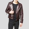 Men's Dyor Brown Quilted Leather Jacket | Genuine Lambskin | Full Grain Apparel