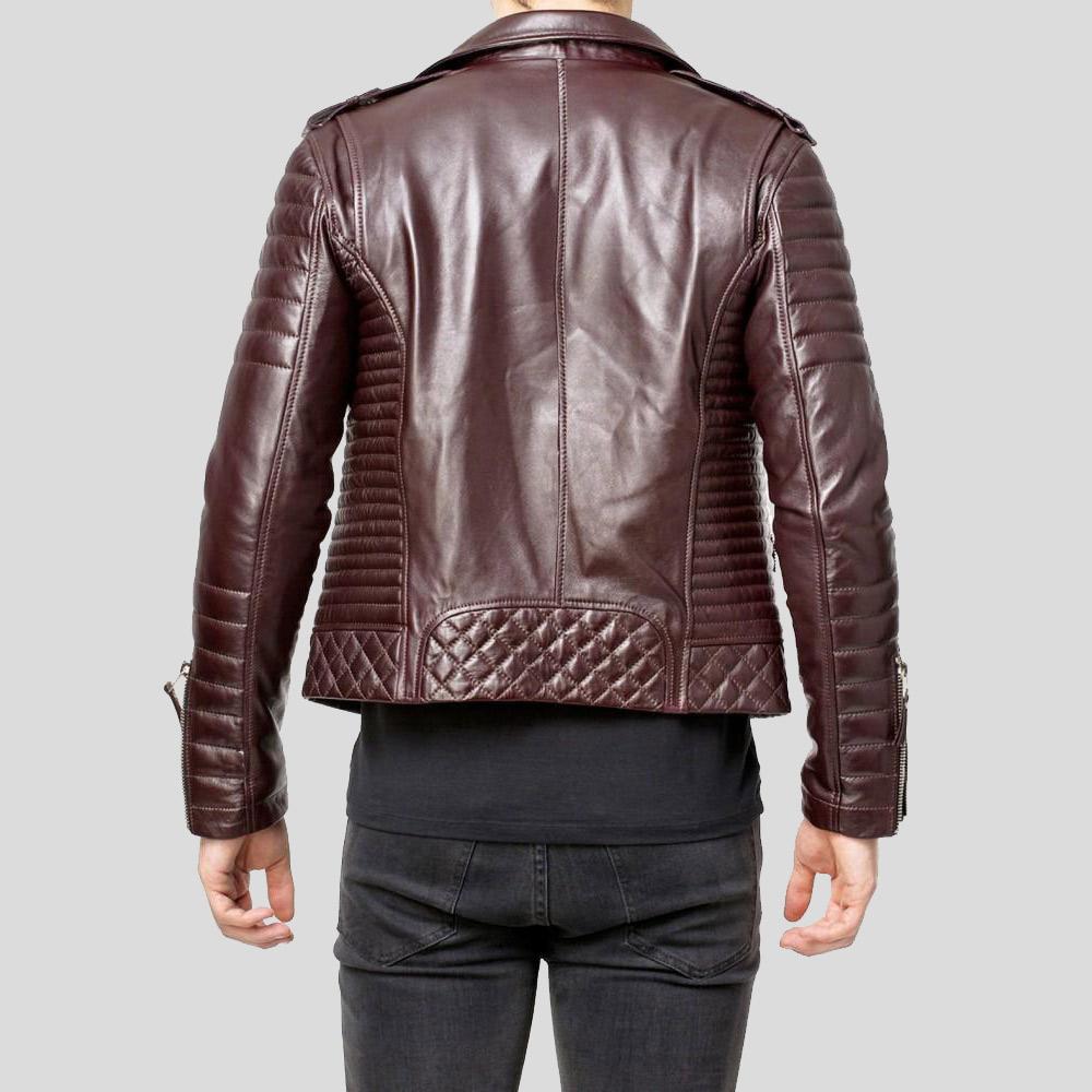 Men's Dyor Brown Quilted Leather Jacket | Genuine Lambskin | Full Grain Apparel