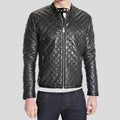 Men's Kyler Black Quilted Leather Jacket | Full Grain Apparel