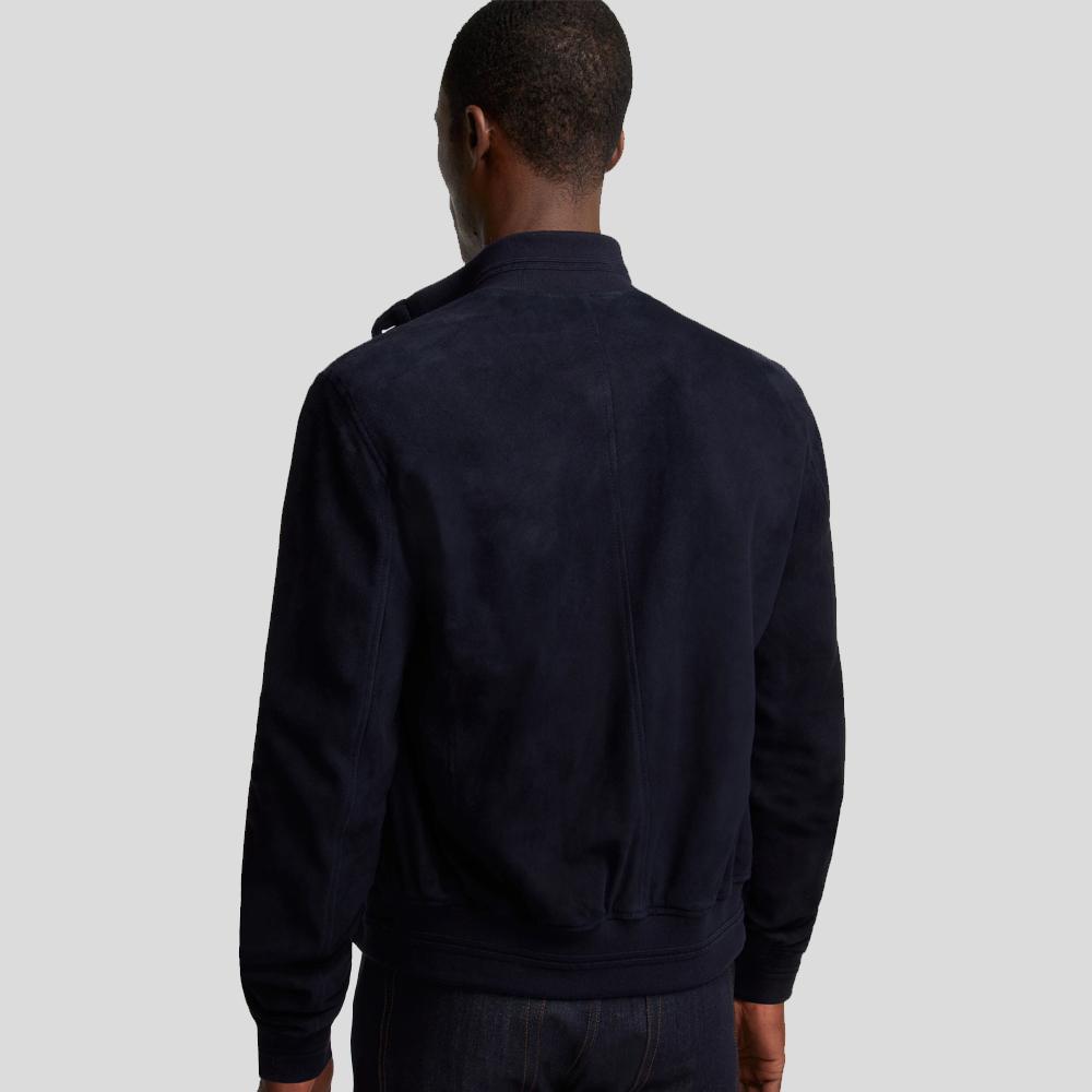 Men’s Quinton Blue Suede Leather Jacket | Full Grain Apparel