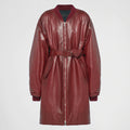Women’s "Ruby Oversize" Sheepskin Bomber Jacket | Relaxed Fit Red Leather Flight Coat | Full Grain Apparel