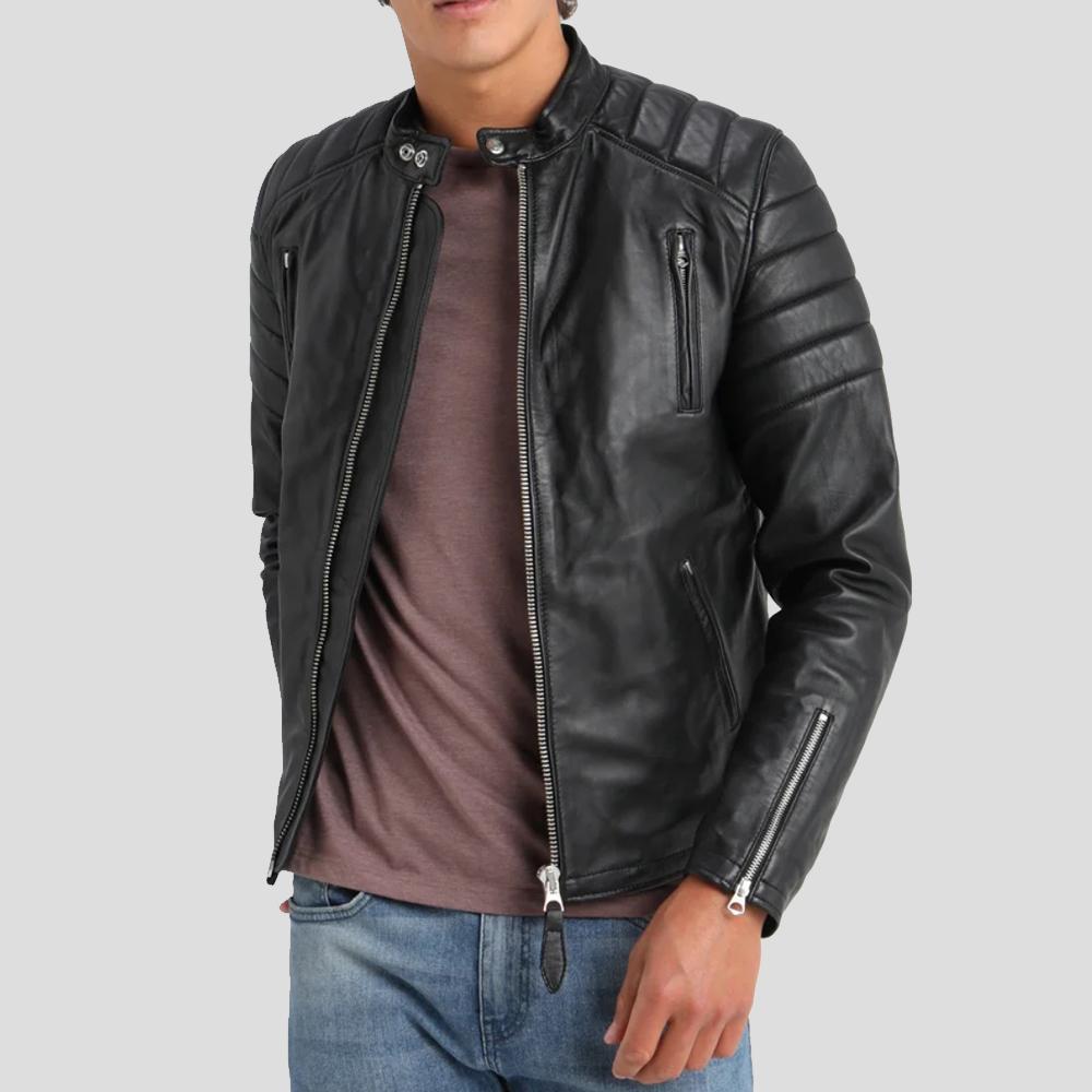 The "Rene" Black Quilted | Luxury Tailored Lambskin | Full Grain Apparel