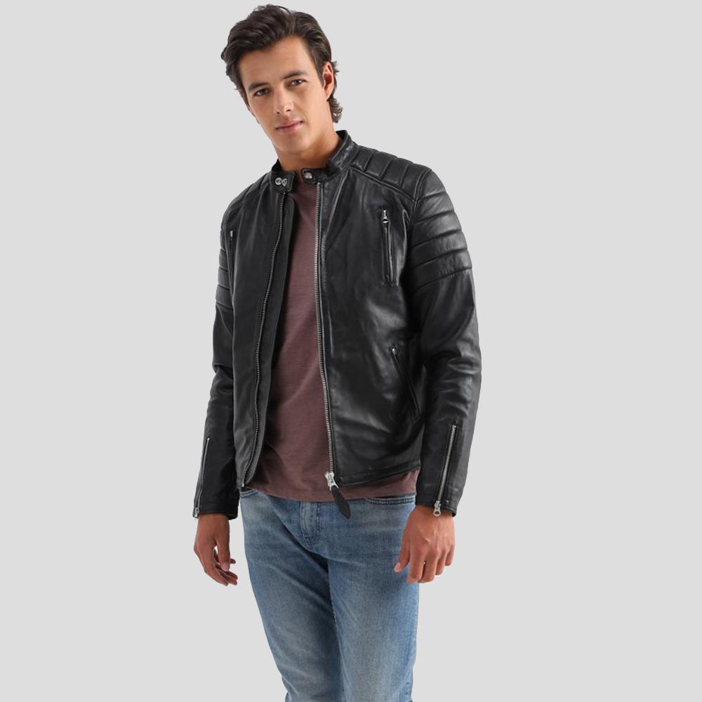 The "Rene" Black Quilted | Luxury Tailored Lambskin | Full Grain Apparel