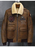 Men’s B3 Flying Leather Coat | Embroidered Bomber Jacket | Full Grain Apparel