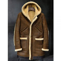 Men’s Hooded Sheepskin Coat | Long Fur Winter Jacket | Full Grain Apparel