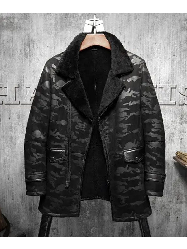 Men’s Flying Fur Pilot’s Long Jacket | Premium Leather Flight Coat | Full Grain Apparel