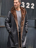 Men’s Cowhide Shearling Fur Parka | Hooded Leather Coat | Full Grain Apparel