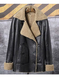 Men’s Fashion Shearling Jacket | Loose Fit Short Fur Coat | Full Grain Apparel