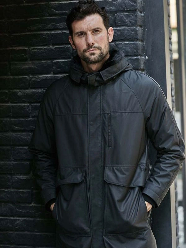 Men’s Oversize Hooded Mink Fur Parka | Long Winter Fur Overcoat | Full Grain Apparel