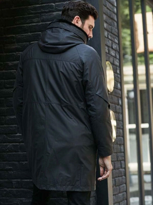 Men’s Oversize Hooded Mink Fur Parka | Long Winter Fur Overcoat | Full Grain Apparel