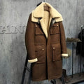 Men’s Australian Wool Shearling Coat | Black & Light Sheepskin Parka | Full Grain Apparel