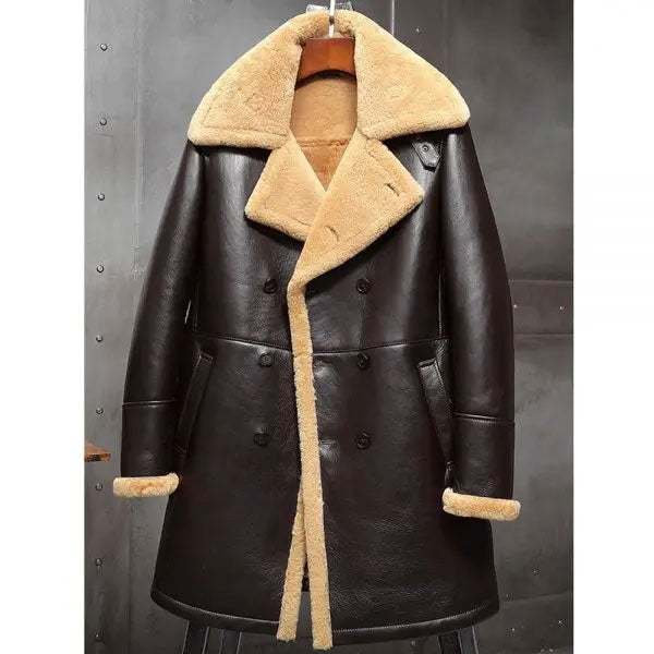 Men’s B3 Flight Sheepskin Aviator | Long Winter Coat | Full Grain Apparel