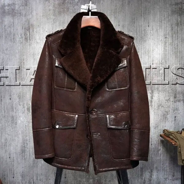 Men’s B3 Sheepskin Bomber Jacket | Pilot’s Leather Aviator | Full Grain Apparel