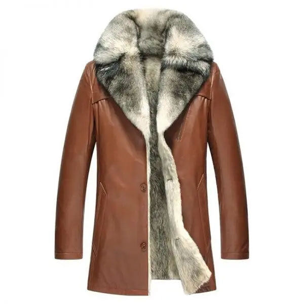 Men’s Lambskin Liner Coat | 100% Genuine Leather Sheepskin Jacket | Full Grain Apparel