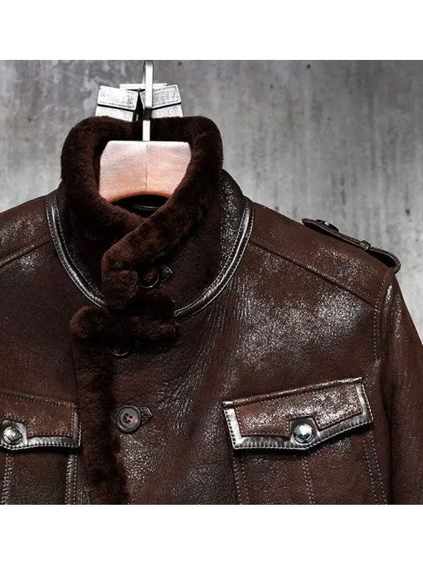 Chaqueta Aviador Piloto B3 de Piel de Cordero para Hombre | Cazadora Bomber de Cuero | Prenda de Piel de Grano Completo