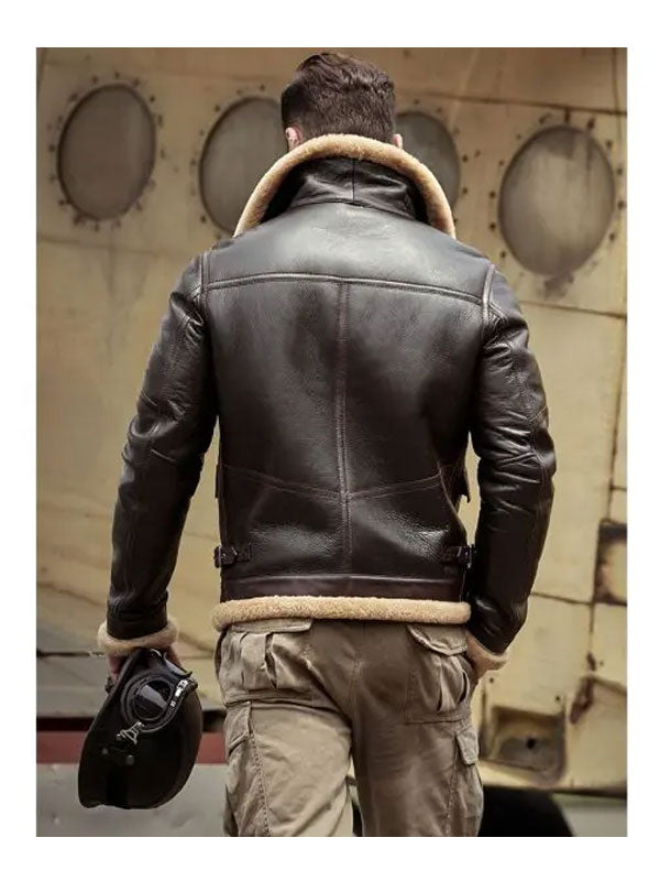 Men’s Airforce Flight Jacket | Leather & Fur Winter Coat | Full Grain Apparel