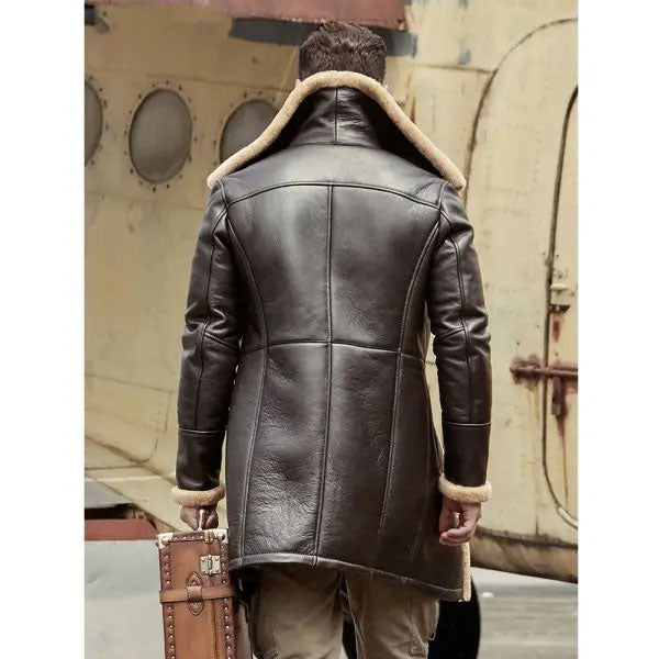 Men’s B3 Flight Sheepskin Aviator | Long Winter Coat | Full Grain Apparel