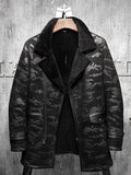 Men’s Flying Fur Pilot’s Long Jacket | Premium Leather Flight Coat | Full Grain Apparel