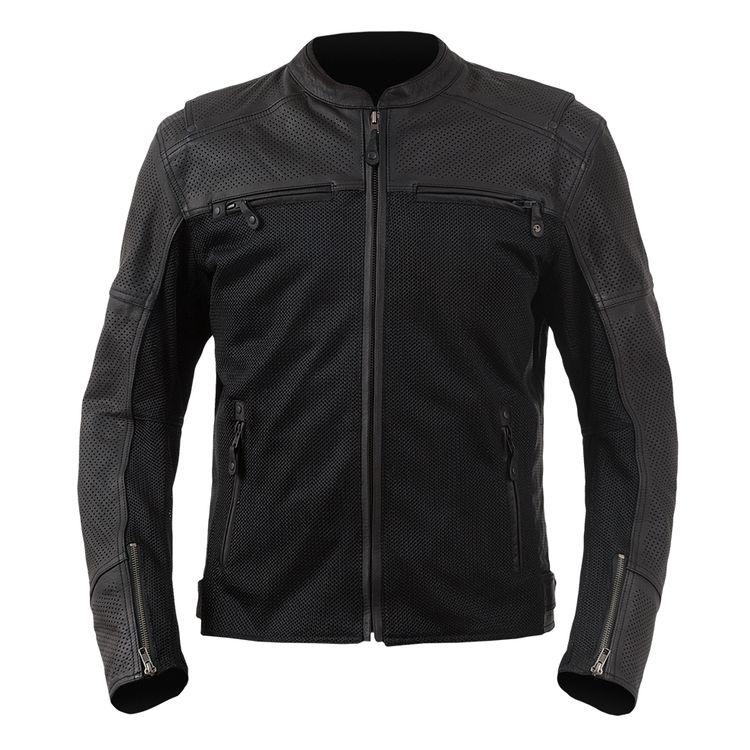 Chaqueta de moto de cuero y malla negra de carreras - Armadura CE | Ropa de piel plena flor