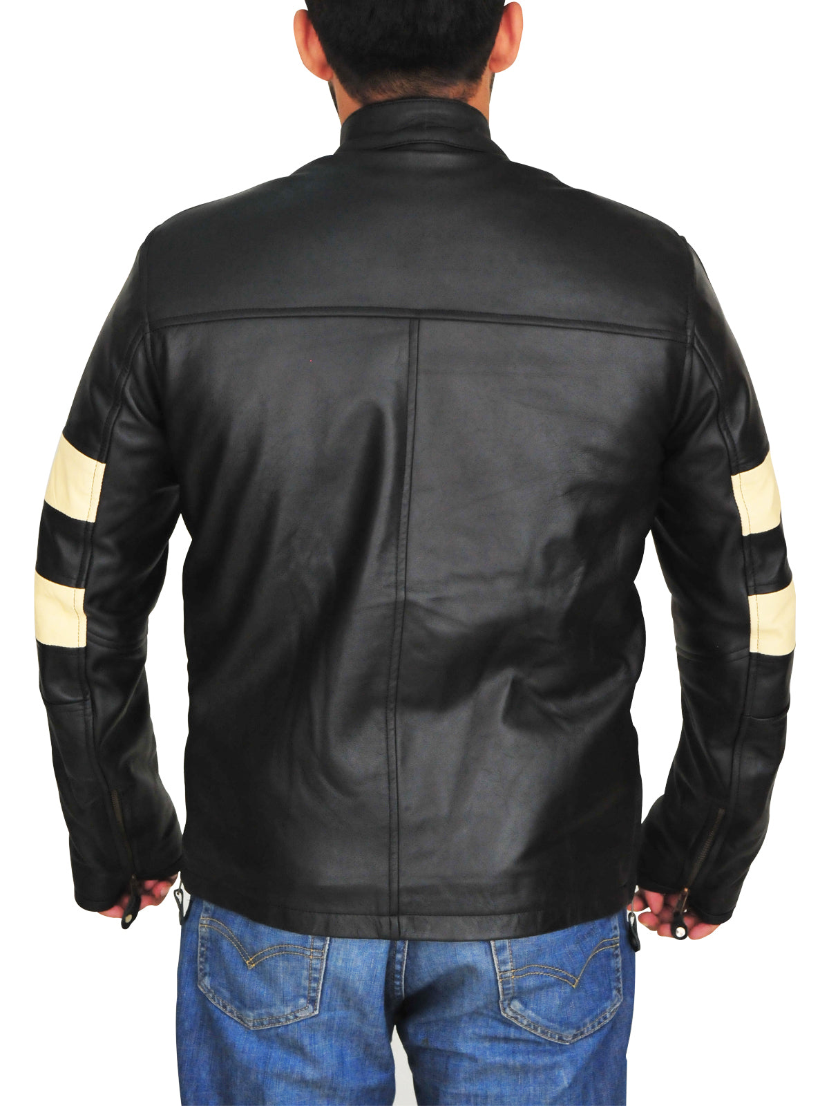 Chaqueta de motociclista de cuero negro clásica para hombre | Estilo rebelde atemporal | Prenda de cuero de plena flor