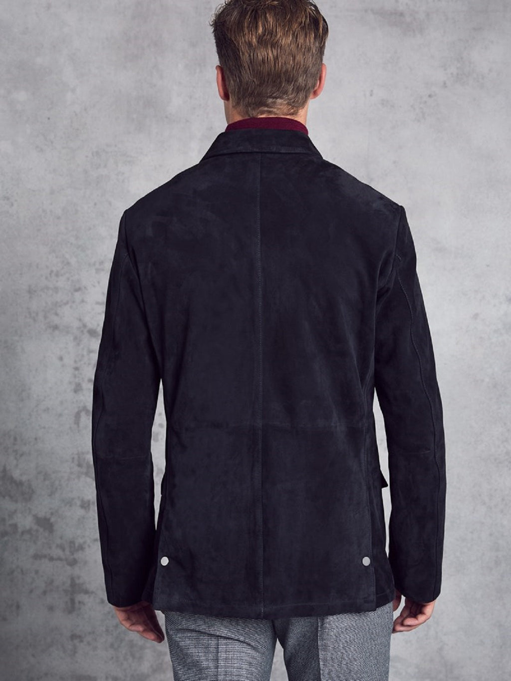 Men’s Stealth Onyx Black Suede Jacket | Modern Industrial Moto | Full Grain Apparel
