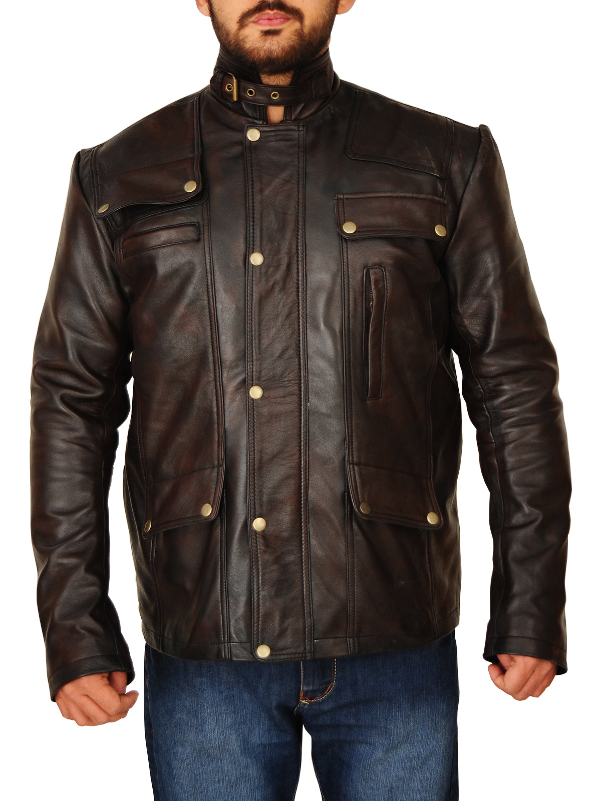 Men’s Dark Brown Leather Jacket | Classic Heritage Style | Full Grain Apparel