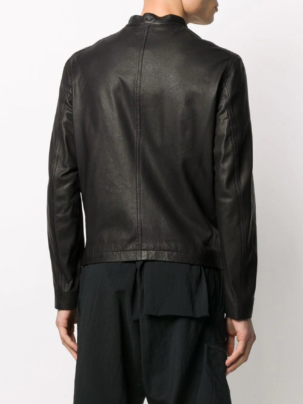 Men’s Obsidian Black Leather Interceptor Jacket | High-Street Moto | Full Grain Apparel