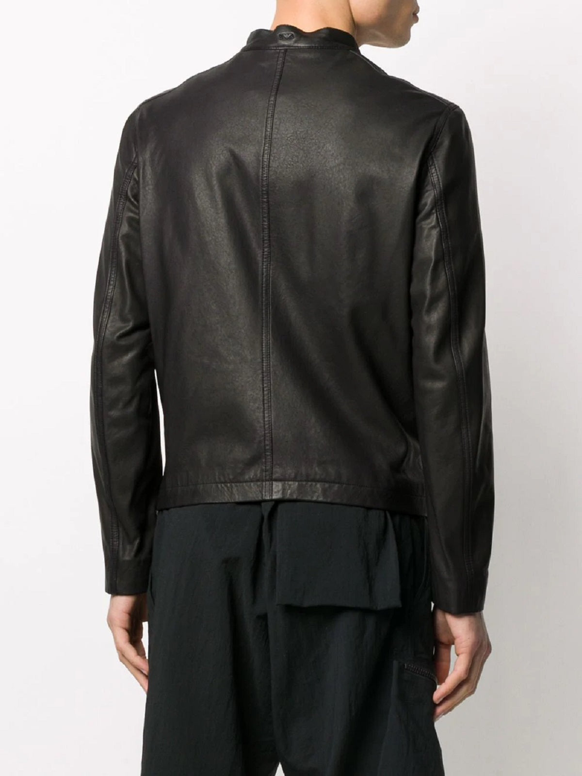 Men’s Obsidian Black Leather Interceptor Jacket | High-Street Moto | Full Grain Apparel