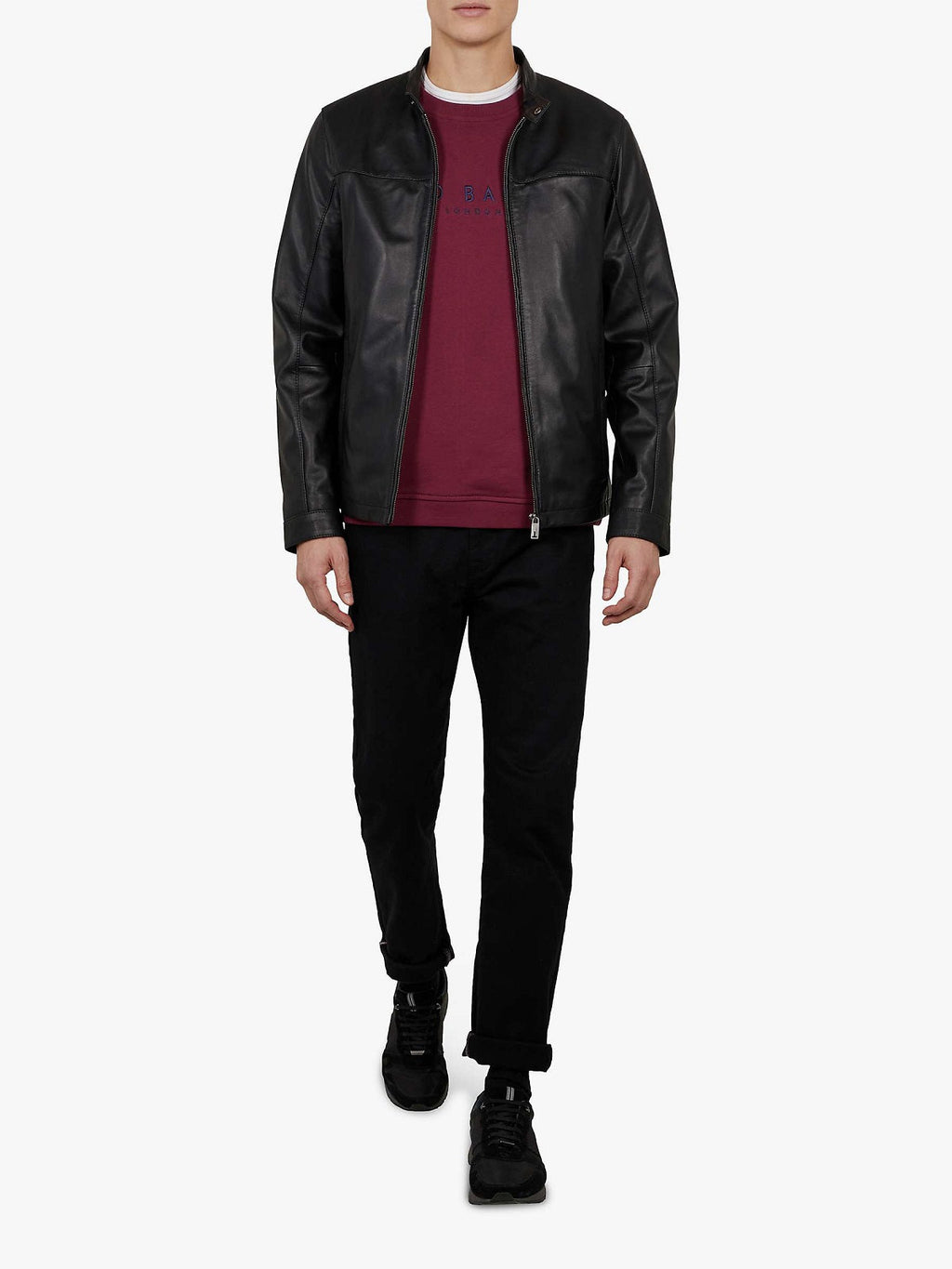 Men’s Carbon-Onyx Moto Leather Jacket | Industrial Street Armor | Full Grain Apparel