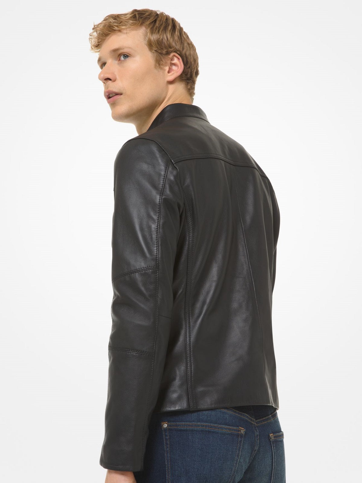 Men’s Shadow Black Leather Moto Jacket | Urban Maverick Style | Full Grain Apparel