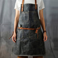 GrillMaster's Leather BBQ Apron - grillmaster apron
