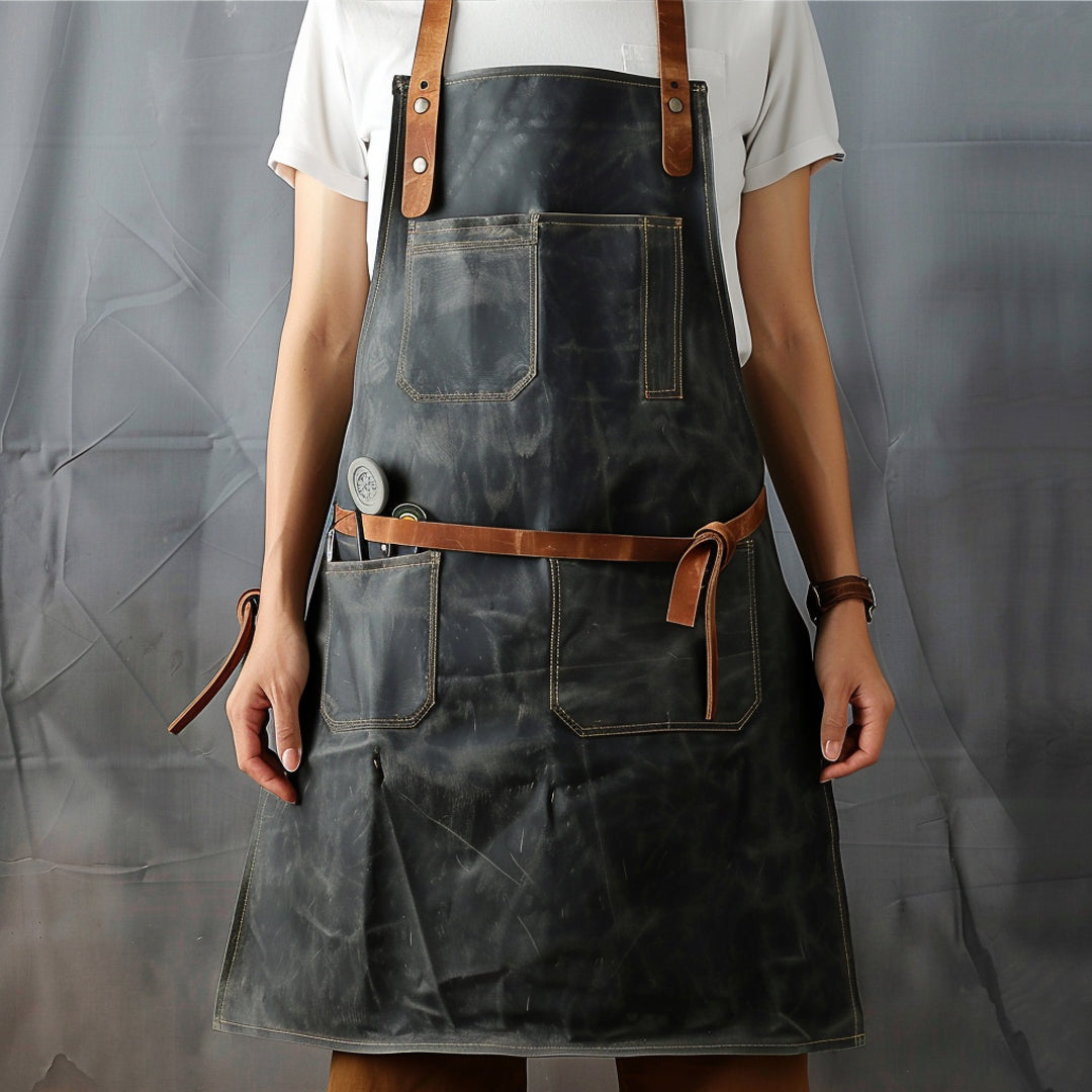 GrillMaster's Leather BBQ Apron