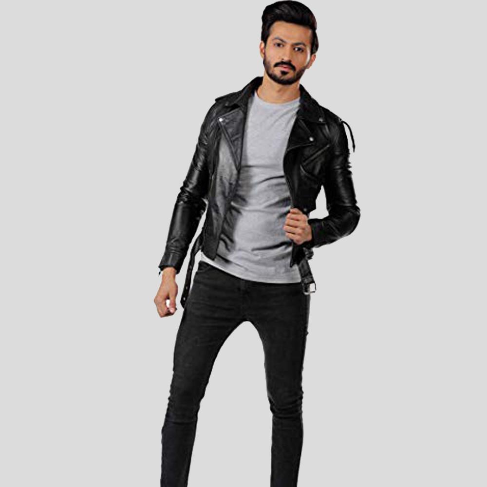 Men's Donn Black Vintage Motorcycle Leather Jacket | Full Grain Apparel