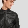 The "Wallace" Black Racer | The Modern Minimalist Moto | Full Grain Apparel
