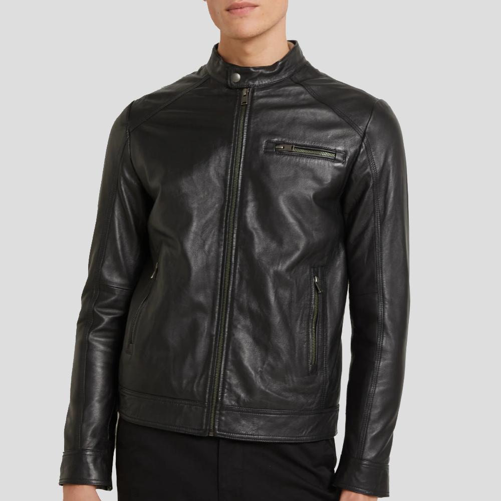 The "Wallace" Black Racer | The Modern Minimalist Moto | Full Grain Apparel