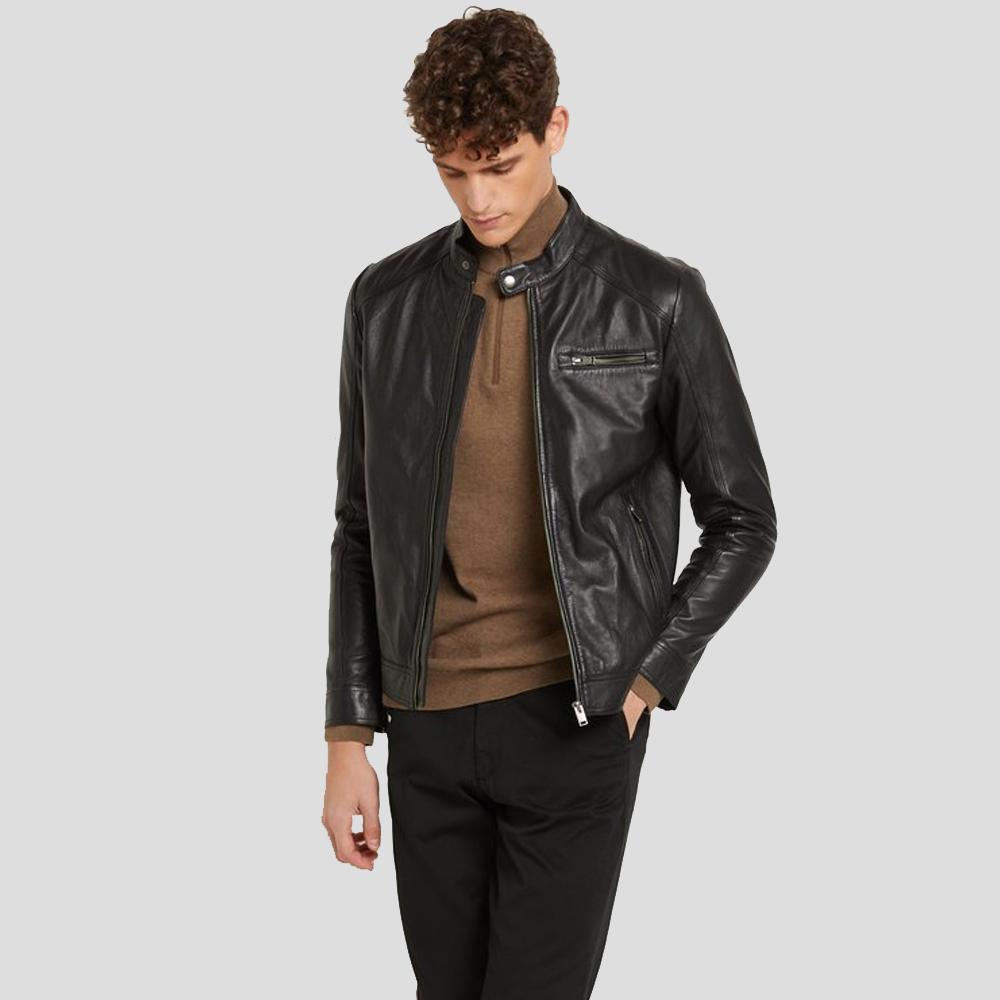 The "Wallace" Black Racer | The Modern Minimalist Moto | Full Grain Apparel