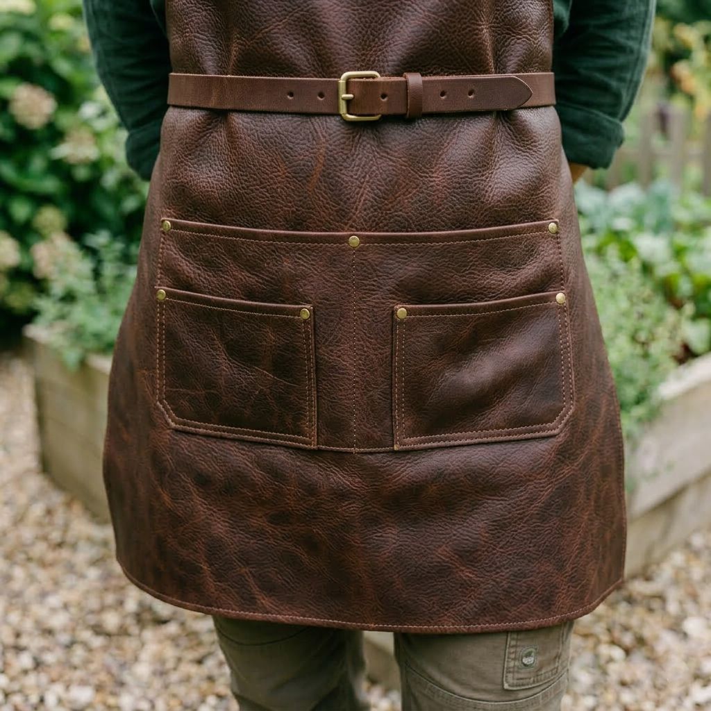 RusticCraft Leather Gardening Apron